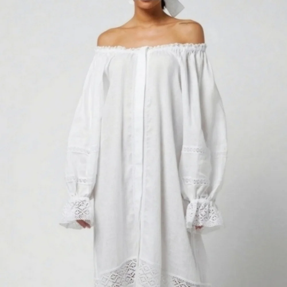 Sleeper Paloma 100% linen midi dress - Picture 6 of 15